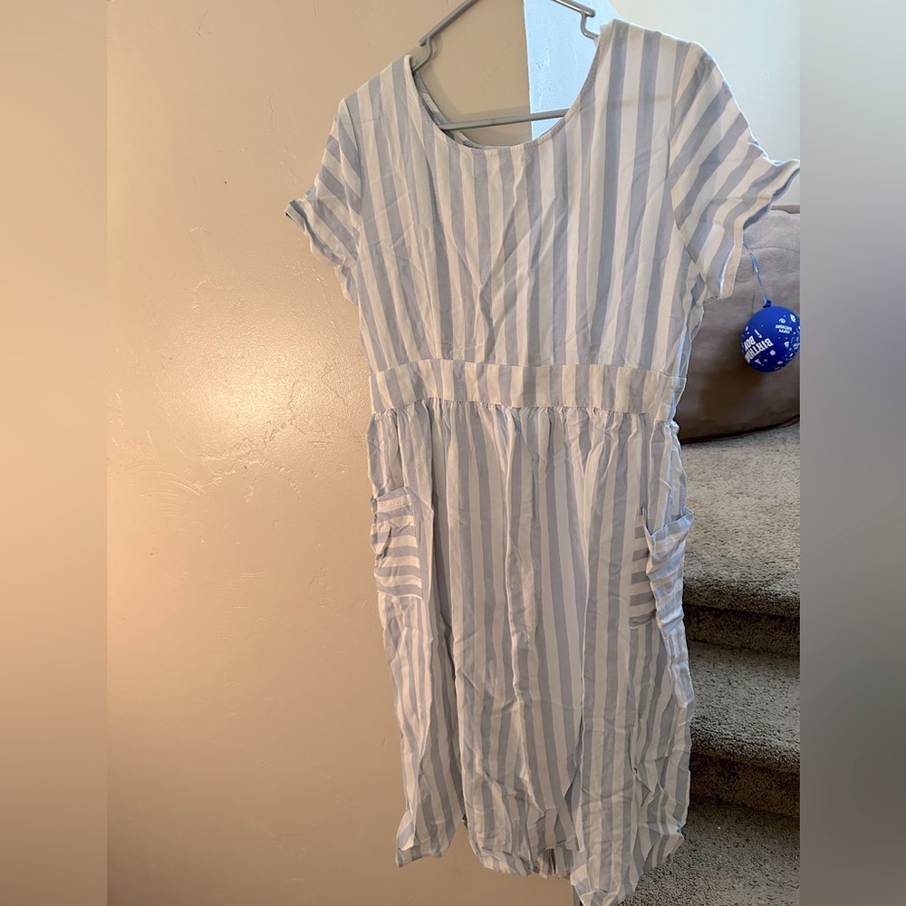 Sandy Stripe Midi Dress from A.N.A